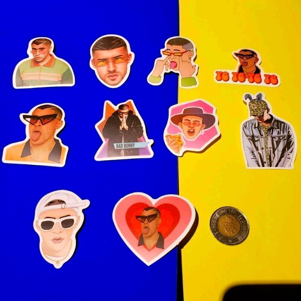 3/$20 10x brand new Bad Bunny waterproof stickers